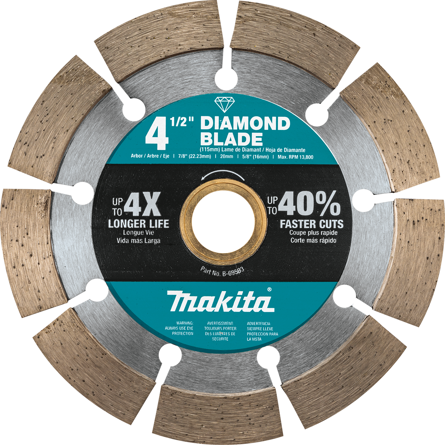 Diamond Blade, 4-1/2" Segmented, General Purpose Makita