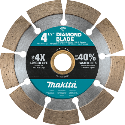 Diamond Blade, 4-1/2" Segmented, General Purpose Makita