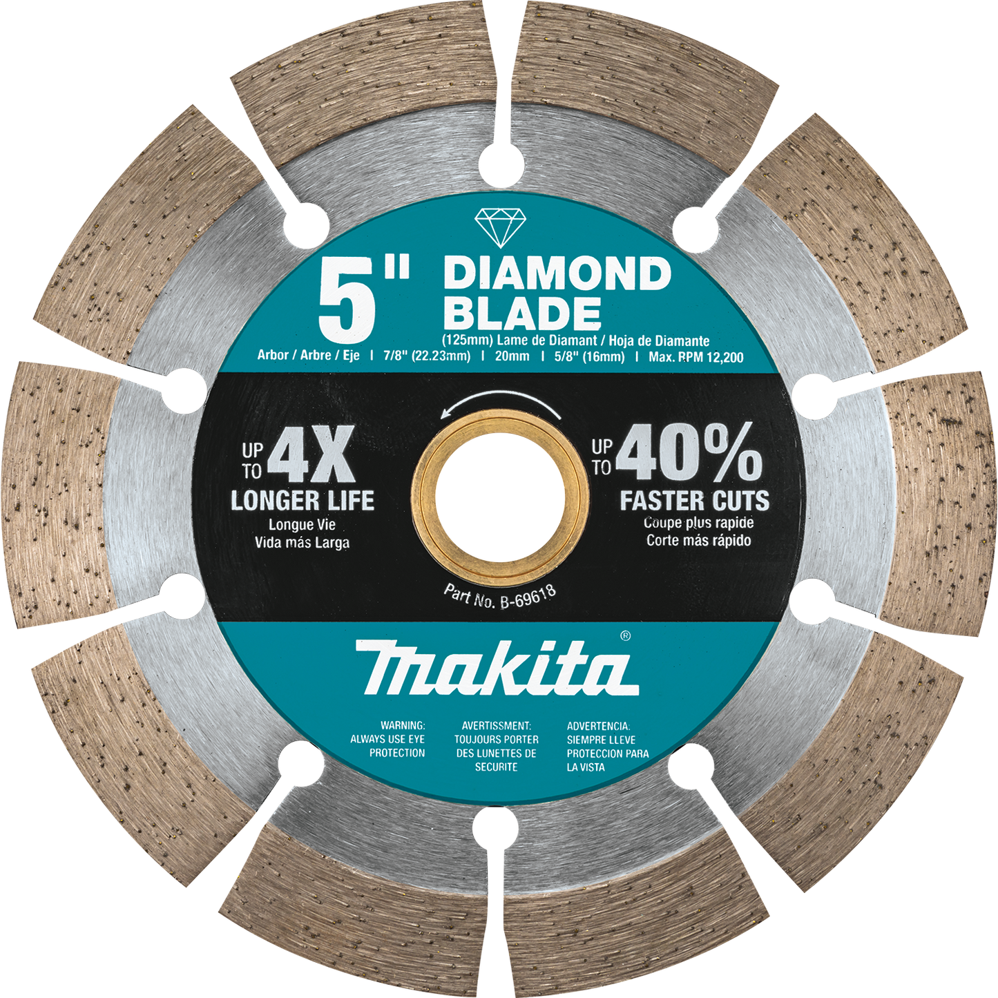 Diamond Blade, 5" Segmented, General Purpose Makita