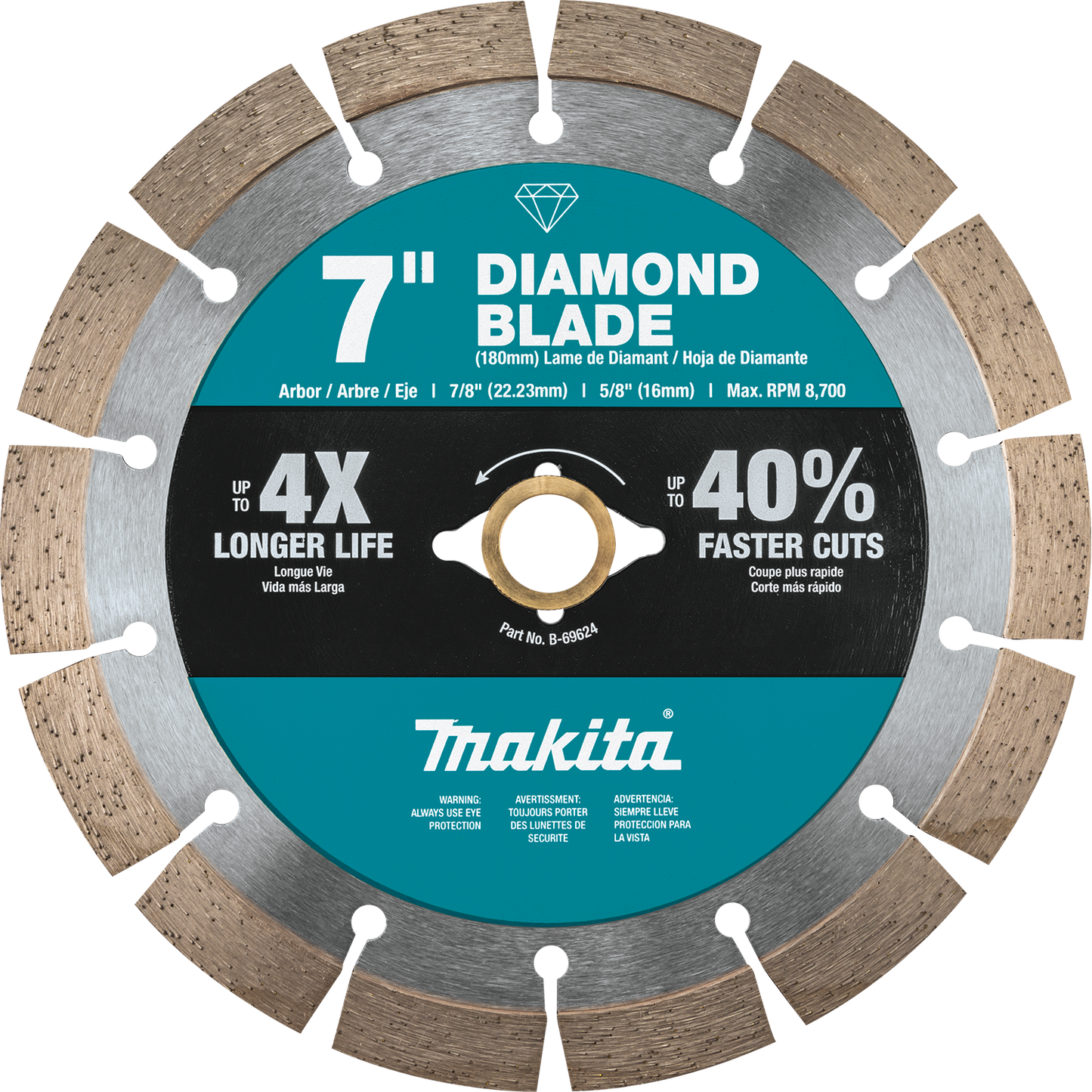 Diamond Blade, 7" Segmented, General Purpose Makita