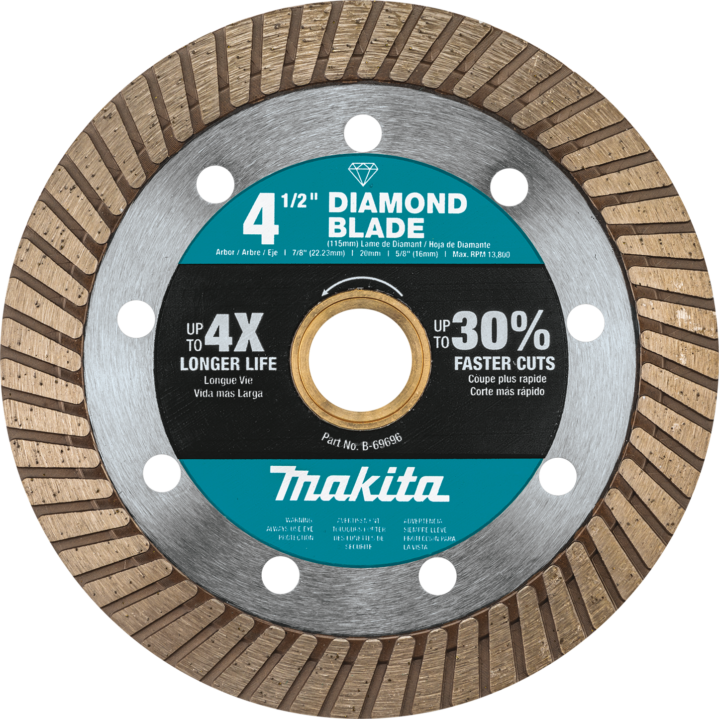 Diamond Blade, 4‑1/2" Turbo, General Purpose Makita