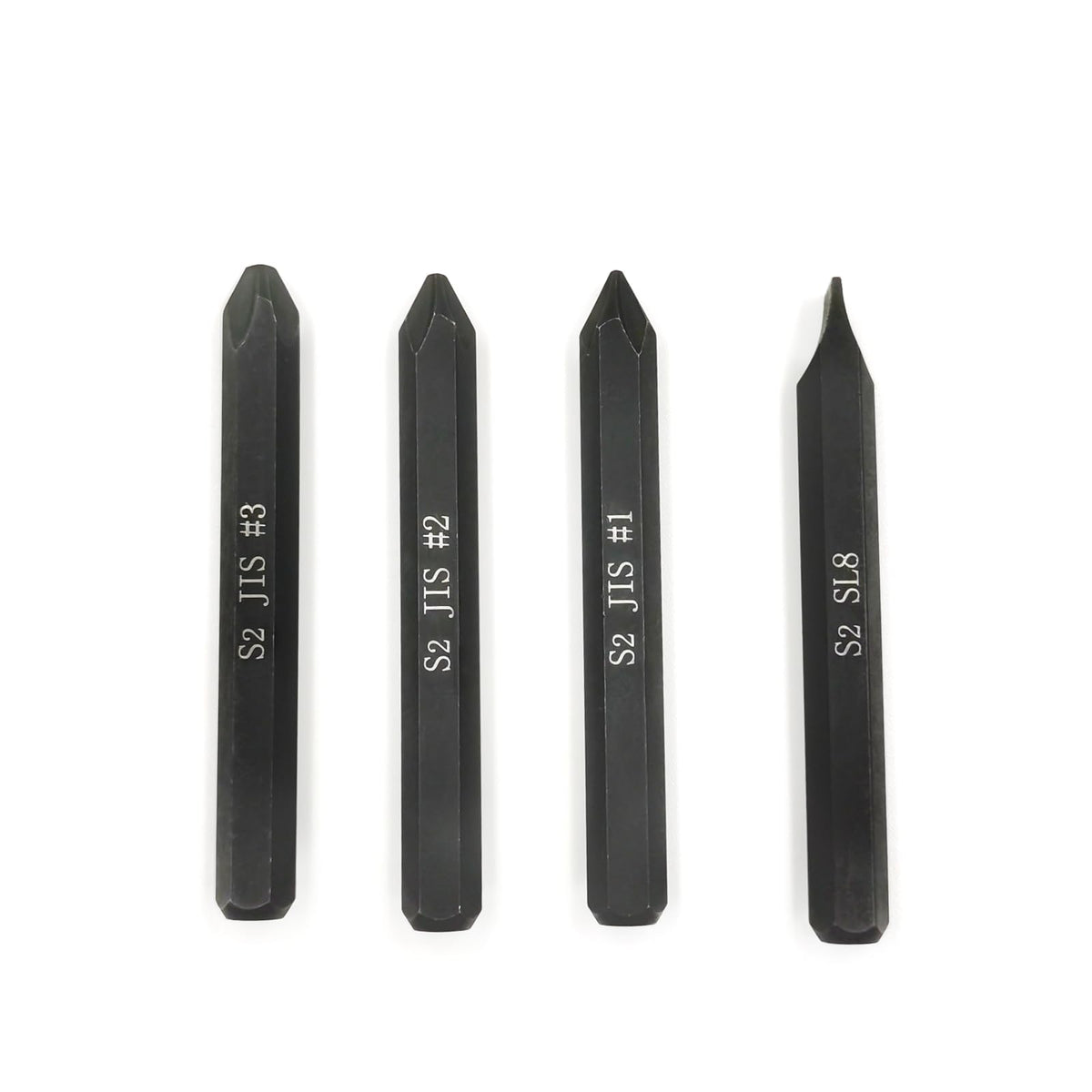 Impact Screwdriver Bits 5/16" Hex Shank (#1+#2+#3+SL8)