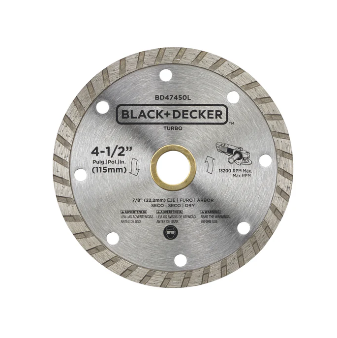 Turbo Diamond Disc. 4-1/2" Black & Decker