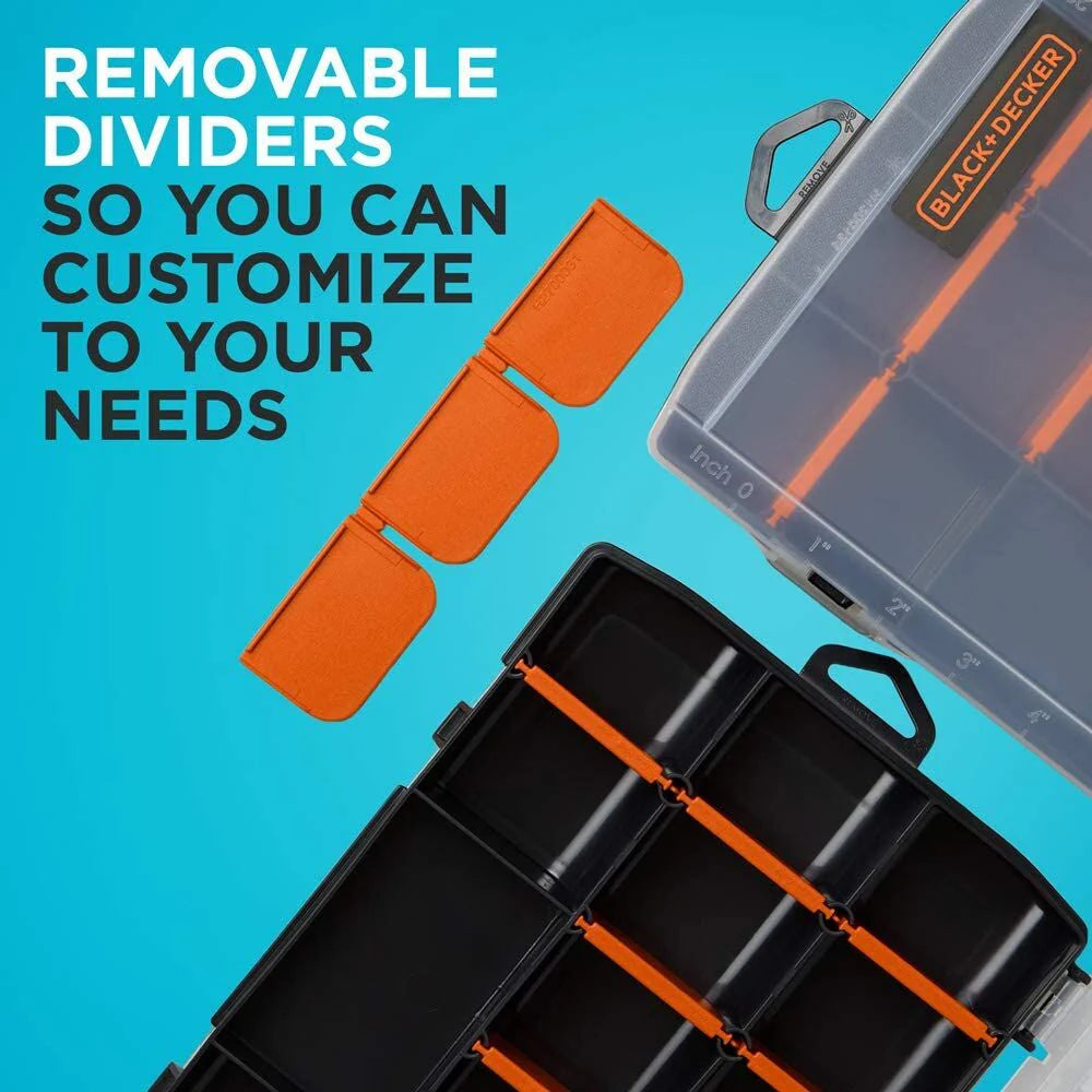 Organizer Box With Dividers Small Parts BLACK&DECKER
