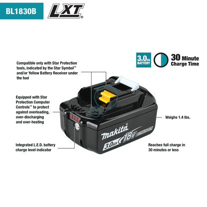 18V LXT® Lithium‑Ion 3.0Ah Battery