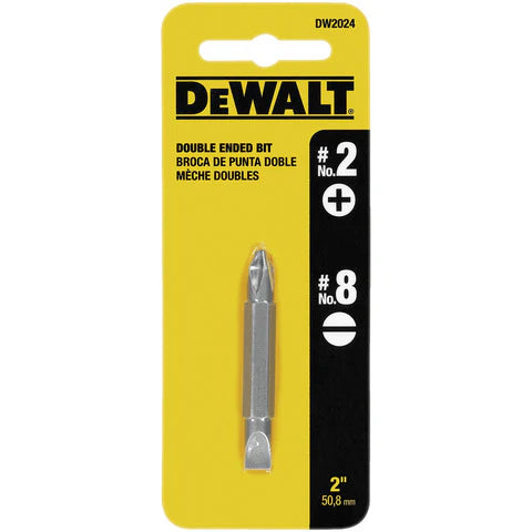 Phillips #2 slotted #8 Double Ended 2" Bits DEWALT