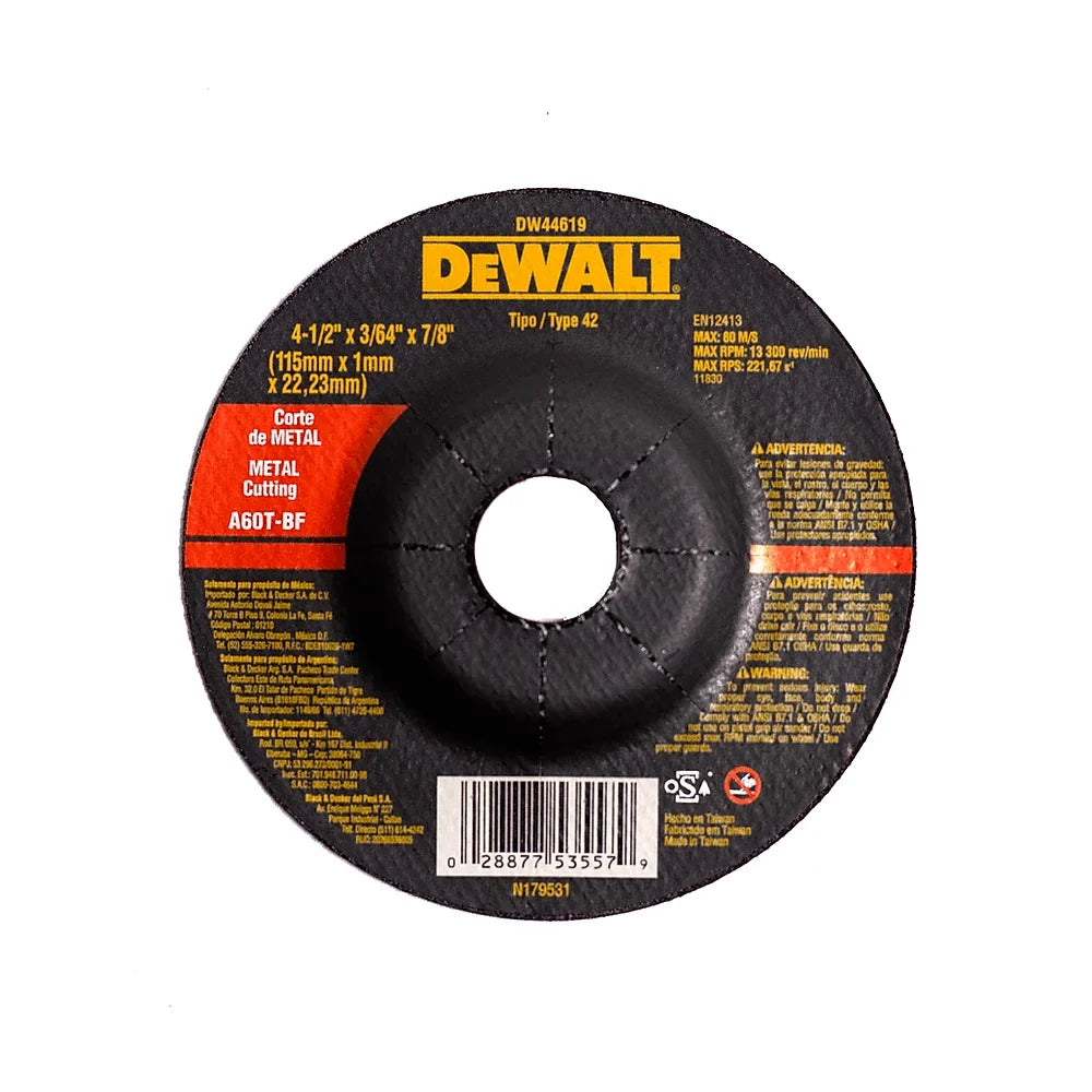 Metal Cutting Disc 4-1/2" Dewalt