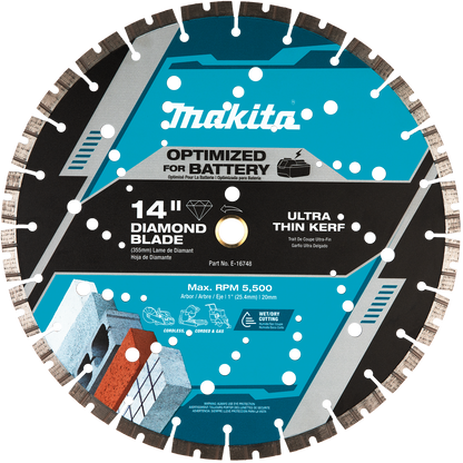 Thin Kerf Diamond Blade 14", Segmented, General Purpose