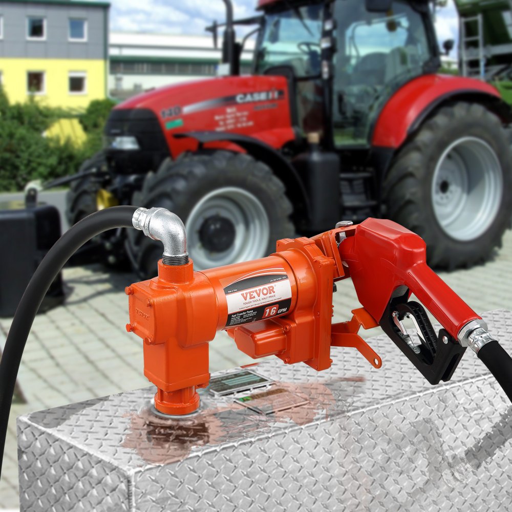 Fuel Transfer Pump, 12V DC 16 GPM 1/4 HP, Gasoline Extractor Pump VEVOR