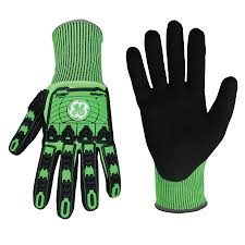 Touch Screen Sandy Nitrile TPR Impact 1 Resistant Gloves A3 Large