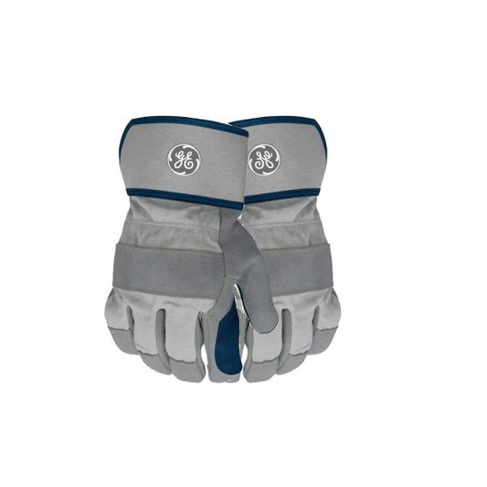 Leather Gloves Ref. Grade A Blue/Gray Large GE
