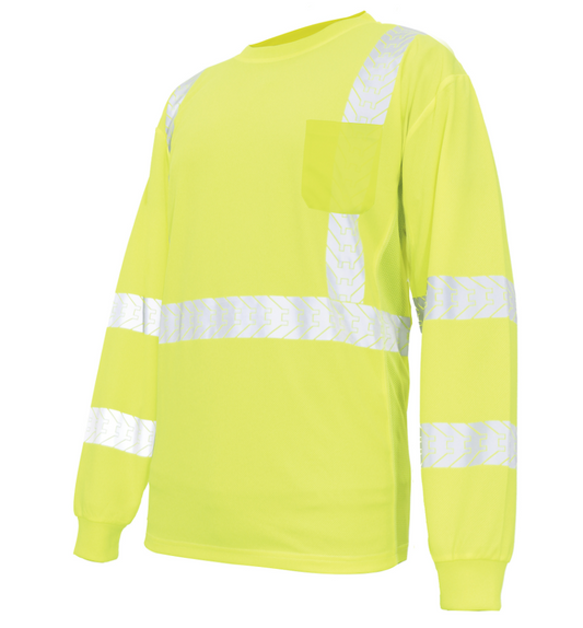General Electric, HV Safety T-Shirt, Long Sleeve Reflective Tape L