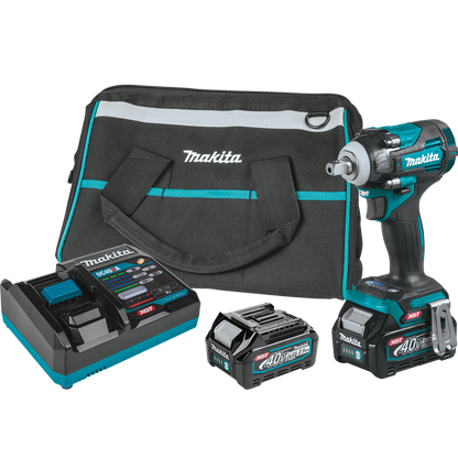 40V max XGT® Brushless Cordless 4‑Speed 1/2" Sq. Drive Impact Wrench Kit w/ Detent Anvil (2.5Ah)