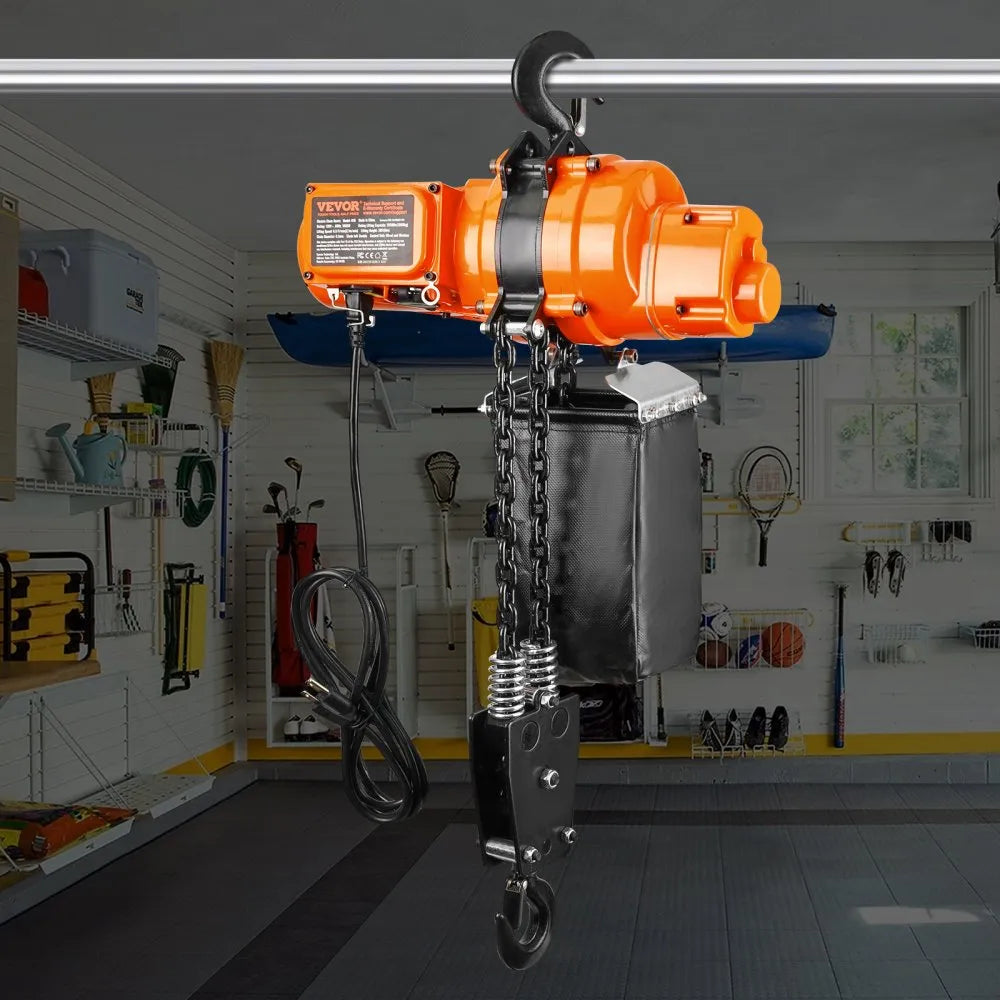 Electric Chain Hoist, 2200 lbs Load, 20 ft Lifting Height, 6.9 ft/min Speed, 120V VEVOR