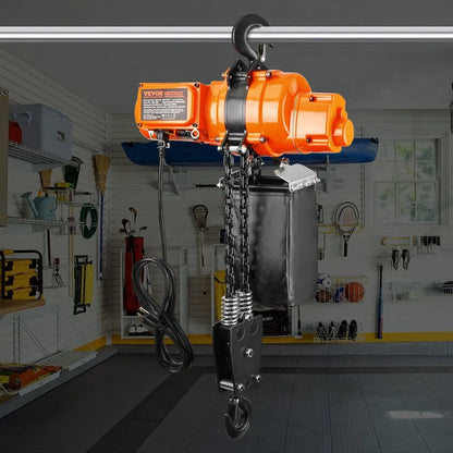 Electric Chain Hoist, 2200 lbs Load, 20 ft Lifting Height, 6.9 ft/min Speed, 120V VEVOR