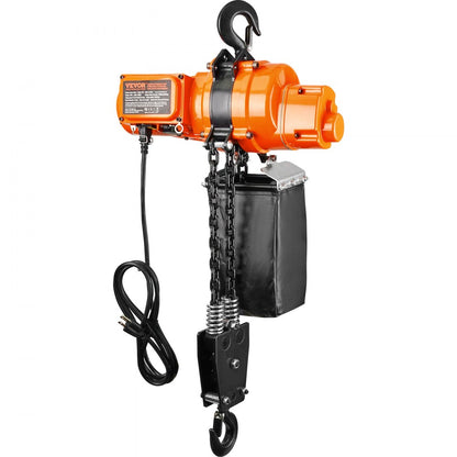 Electric Chain Hoist, 2200 lbs Load, 20 ft Lifting Height, 6.9 ft/min Speed, 120V VEVOR