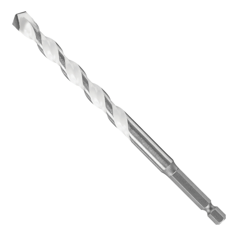 Bosch Jobber Drill Bit, 3/8 in Dia, 6 in OAL, Twist Flute, 1/4 in Dia Shank, Hex Shank