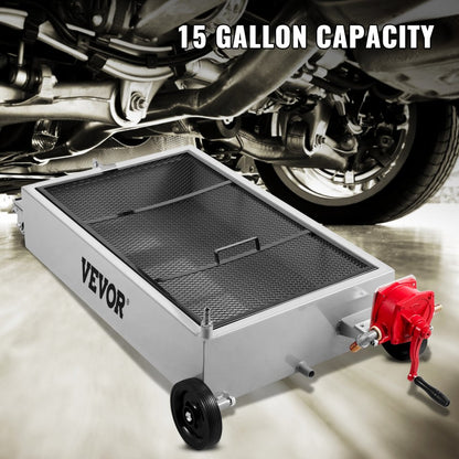 Oil Drain Pan 15 Gallon Oil Drain Tank, 57L Low Profile Oil VEVOR