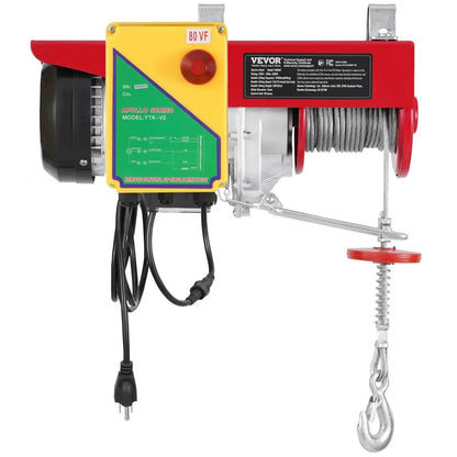 Electric Hoist 1760lbs with 14ft Wired Remote Control, Electric Hoist 110 Volt with 40ft VEVOR