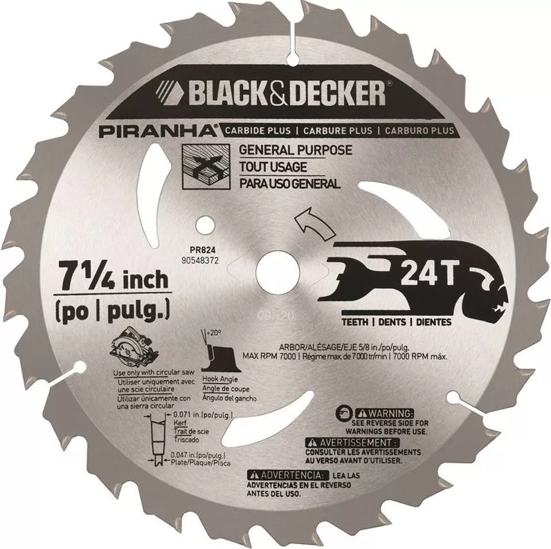 7 1/4" Saw Blade By BLACK & DECKER