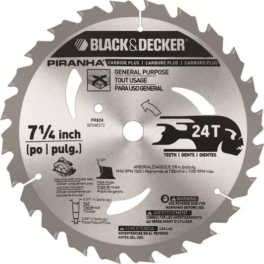 7 1/4" Saw Blade By BLACK & DECKER