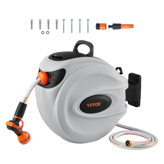 Retractable Hose Reel Water Hose Reel 65'x5/8" 180° VEVOR