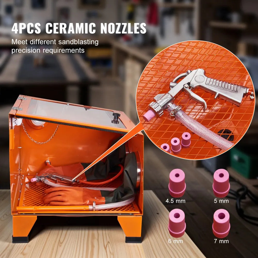 25 Gallon Sandblasting Cabinet, Portable Benchtop VEVOR