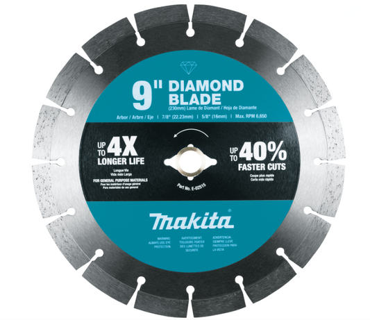 9" Diamond Blade, Segmented, General Purpose