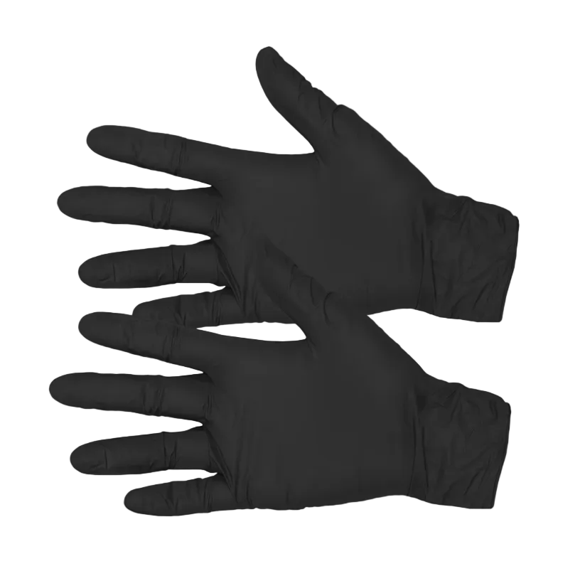Black Disposable Vinyl/Nitrile Gloves (Large)100 Pc. Grip