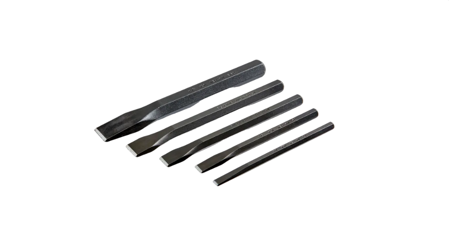 XL Heavy Duty Cold Chisel Set 5 pc 12"