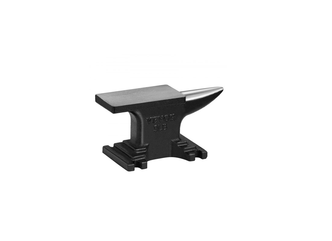 Single Horn Anvil, High Hardness Rugged Round 8.8 Lb. Vevor