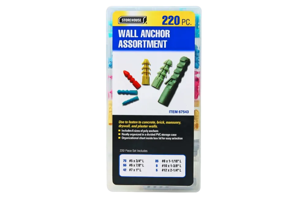 Wall Anchor Assortment, 220-Pc.
