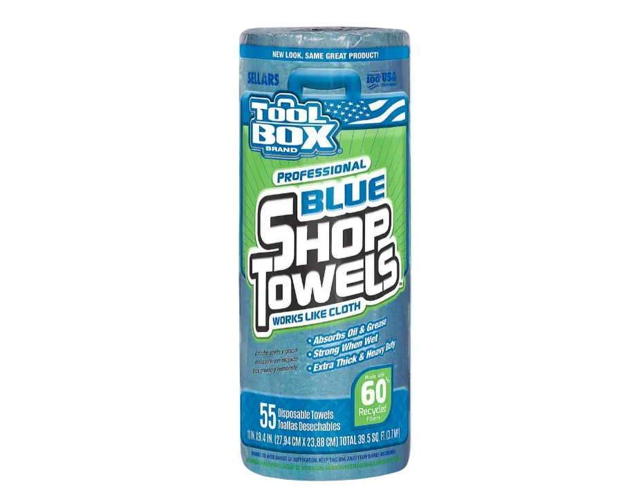Disposable Blue Shop Towels