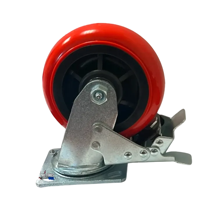 Caster Swivel Polyurethane 6" X 2" Heavy Duty W / Brakes ATE