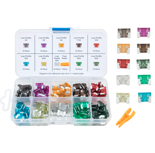 Low Profile Mini Car Fuse Assortment 140 PCS. Neiko
