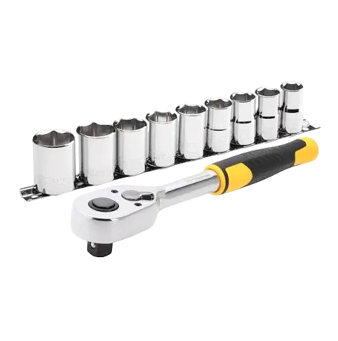 Set 10pcs. Socket & Ratchet Dr. 1/2" 72TH Stanley