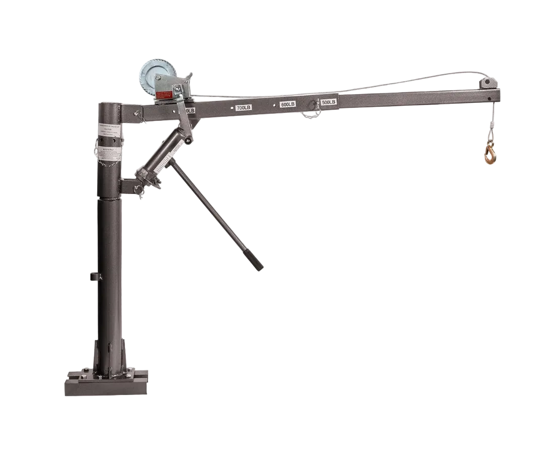 Pickup Truck Crane Swivel Jack 1/2 ton Hoist Lifting w/Cable Winch STARK