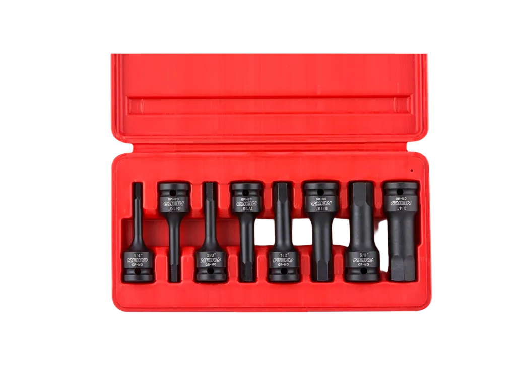 Impact Hex Driver Set 1/2" Drive - SAE 1/4-3/4" NEIKO