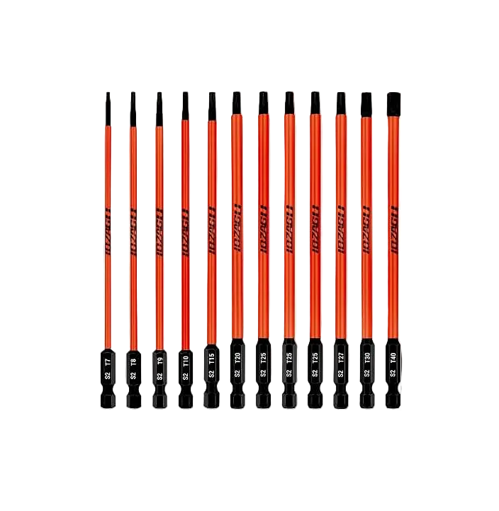 Torx Head Drill Bit Set 12 Pc Dr 1/4"