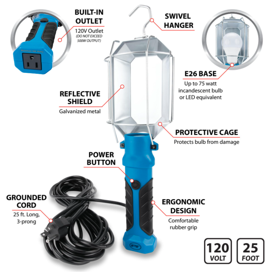 Metal Drop Light 120V Power Tool