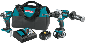 Hammer Drill 1/2" & Impact Driver 1/4" (5.0 AH) 18V LXT Makita