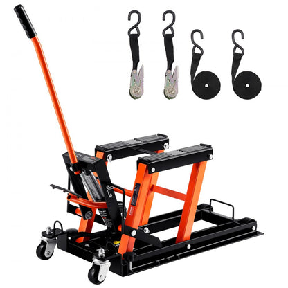 Steel Hydraulic Motorcycle Jack Stand, 1500 LBS ATV Scissor Lift Jack, 4.7"-15" VEVOR