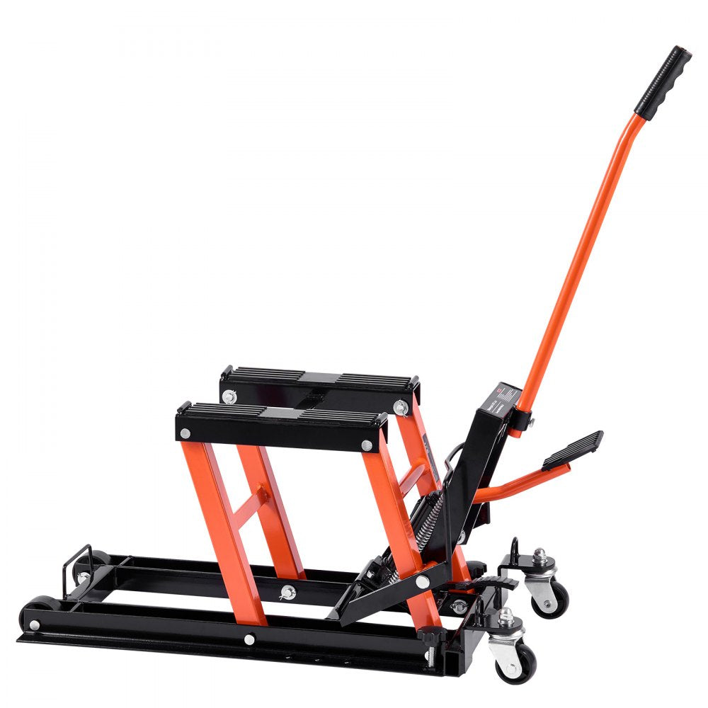 Steel Hydraulic Motorcycle Jack Stand, 1500 LBS ATV Scissor Lift Jack, 4.7"-15" VEVOR
