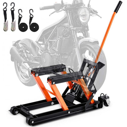 Steel Hydraulic Motorcycle Jack Stand, 1500 LBS ATV Scissor Lift Jack, 4.7"-15" VEVOR
