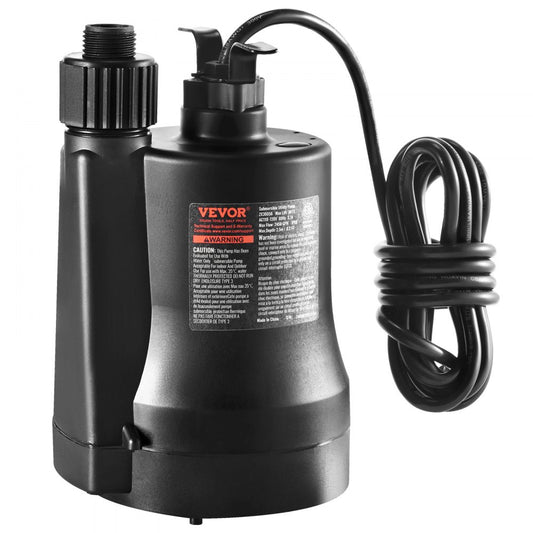 Submersible Pump, 1/3 HP, 2450 GPH