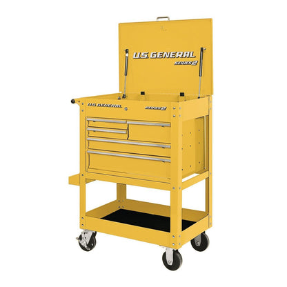 Carro para Mecánico de 5 gavetas, Amarillo 30 pulgadas