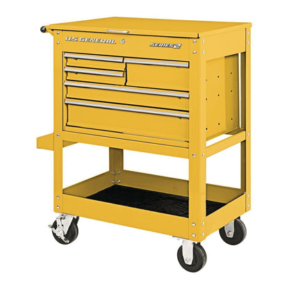 Carro para Mecánico de 5 gavetas, Amarillo 30 pulgadas