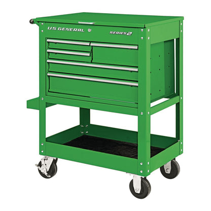 Carro para Mecánico de 5 gavetas, Verde 30 pulgadas