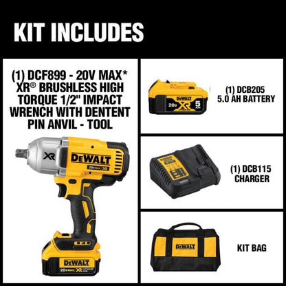 Impact Wrench/Pistola de impacto 1/2” 20V/XR Brushless Dewalt
