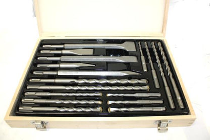 Drill Chisel Carbide Bit Set Masonry SDS Plus 17 Pcs.